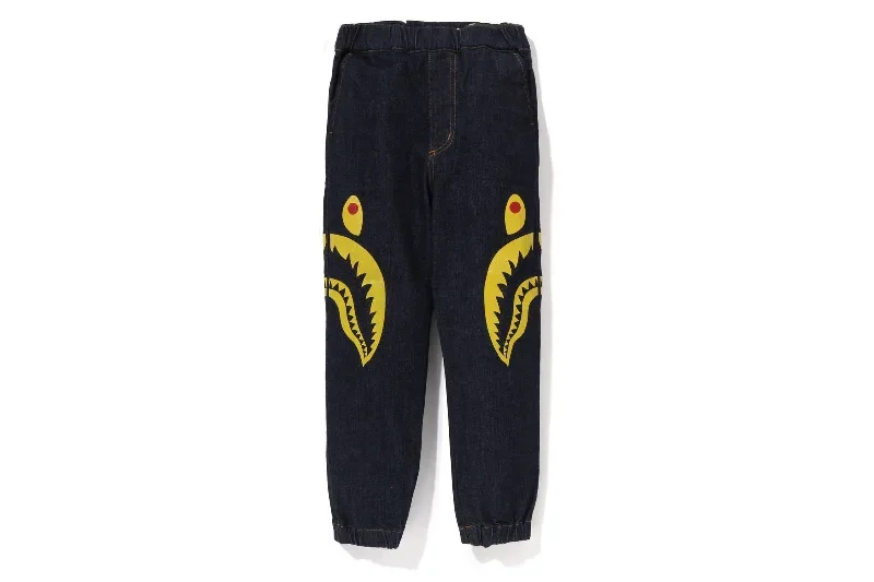 SIDE SHARK JOGGER DENIM PANTS