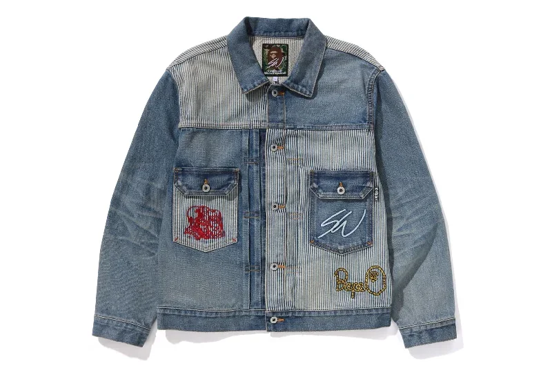 【 BAPE X SEAN WOTHERSPOON 】  CRAZY DENIM JACKET