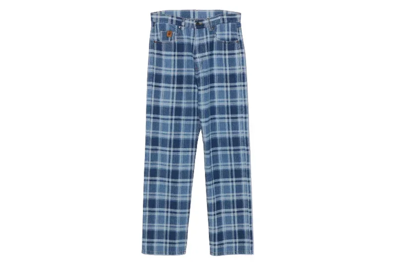 BAPE CHECK DENIM PANTS