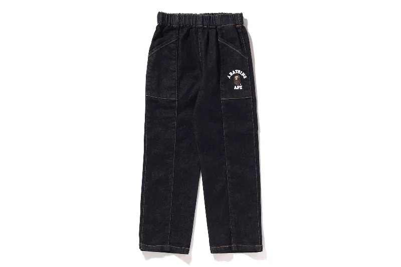 COLLEGE PANEL DENIM PANTS