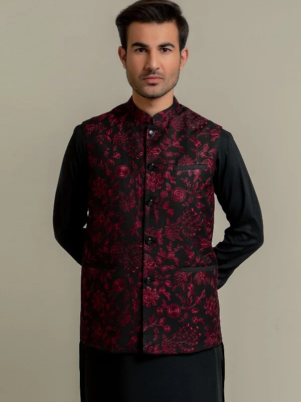 black-maroon-embroidered-sartoria-waistcoat