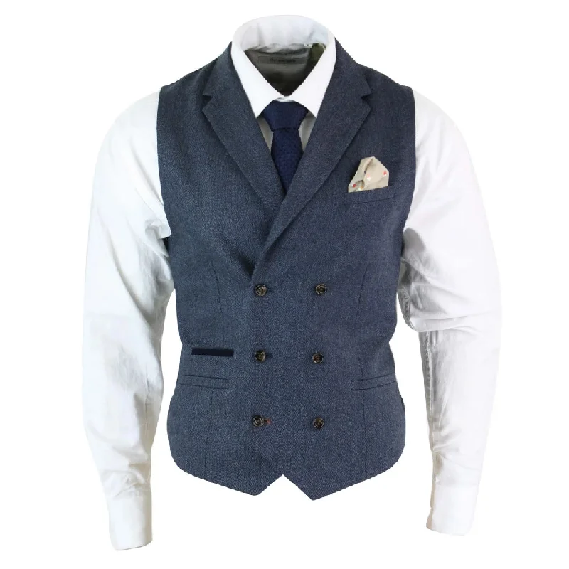 cavani-martez-mens-herringbone-tweed-classic-double-breasted-waistcoat-brown