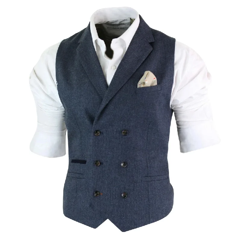 cavani-martez-mens-herringbone-tweed-classic-double-breasted-waistcoat-brown