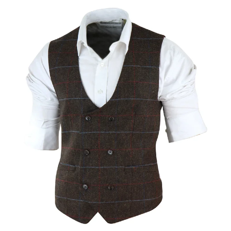 cavani-tommy-men-s-brown-herringbone-tweed-check-waistcoat