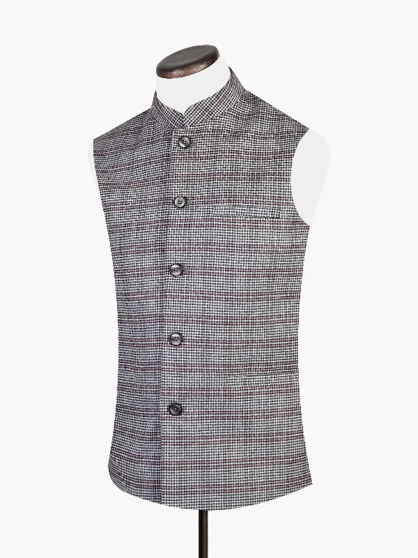 light-grey-micro-checkered-wool-blended-waistcoat