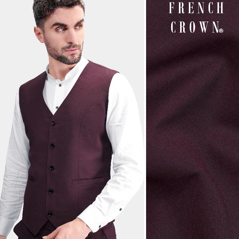 Matterhorn Maroon Wool Rich Waistcoat