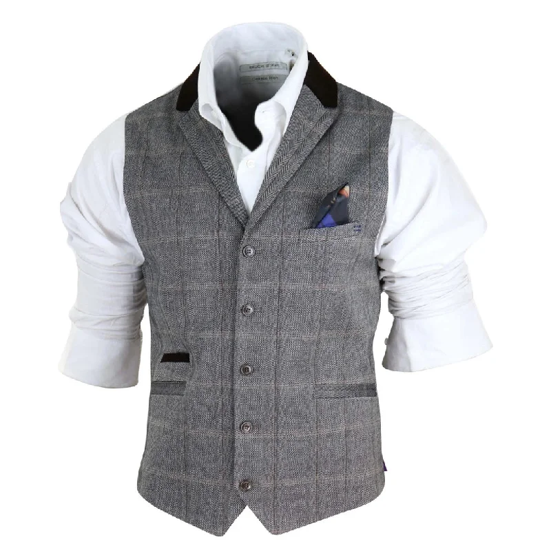 mens-tweed-check-waistcoat-with-pocket-watch