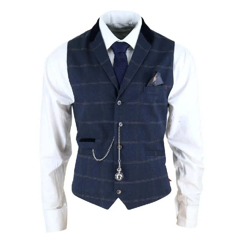 mens-tweed-check-waistcoat-with-pocket-watch