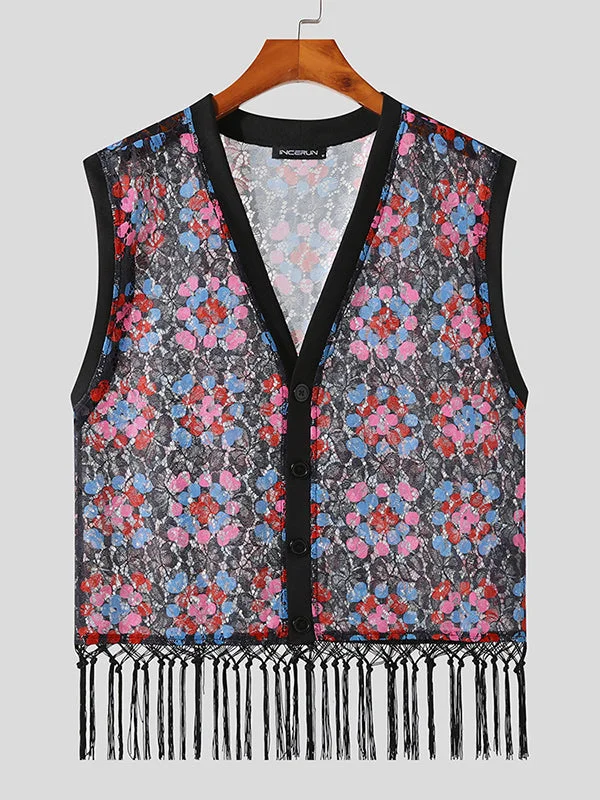 mens-windowpane-pattern-lace-fringe-hem-waistcoat-skuk12328