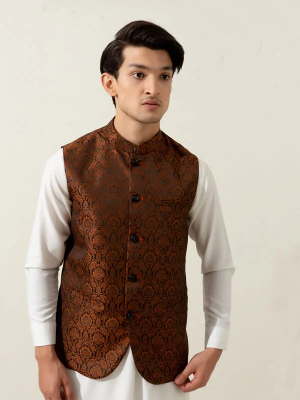 rusty-orange-floral-patterned-waistcoat-1