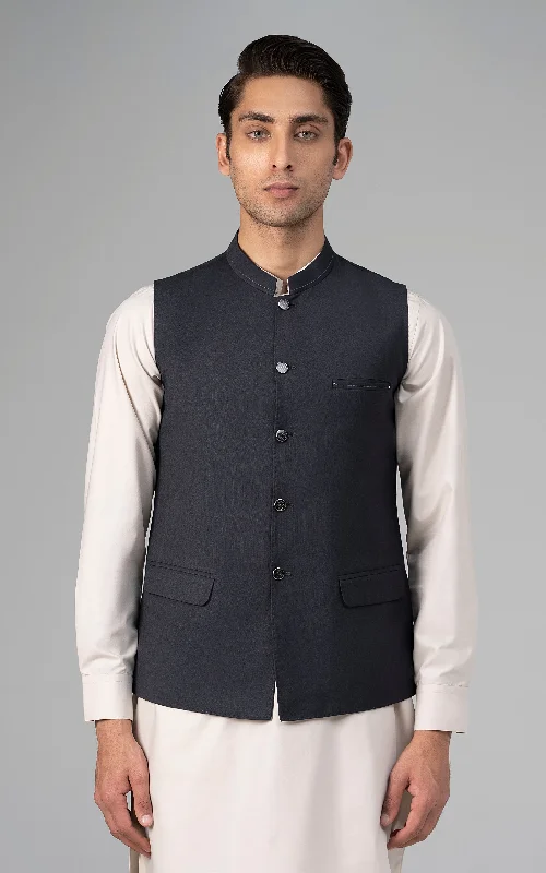 TROPICAL WAISTCOAT -SIGNATURE COLLECTION DARK GREY