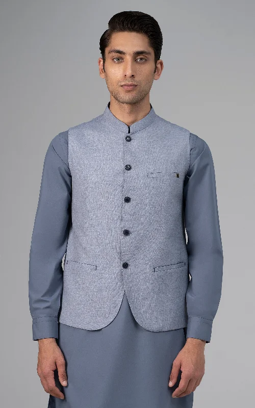 BLENDED WAISTCOAT - PREMIUM COLLECTION CLOUDY BLUE