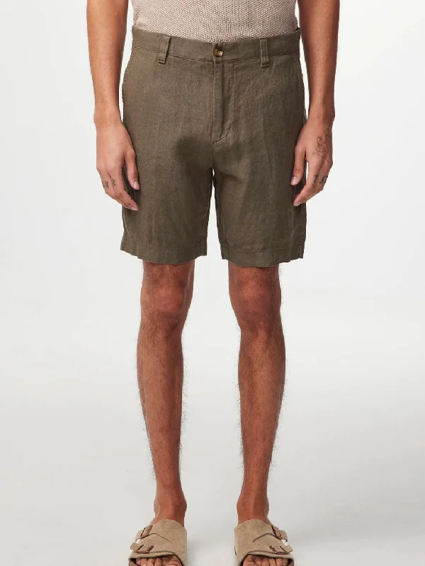 CROWN 1196 LINEN SHORTS Grønn