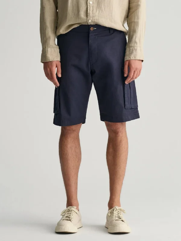 RELAXED TWILL CARGO SHORTS Marine