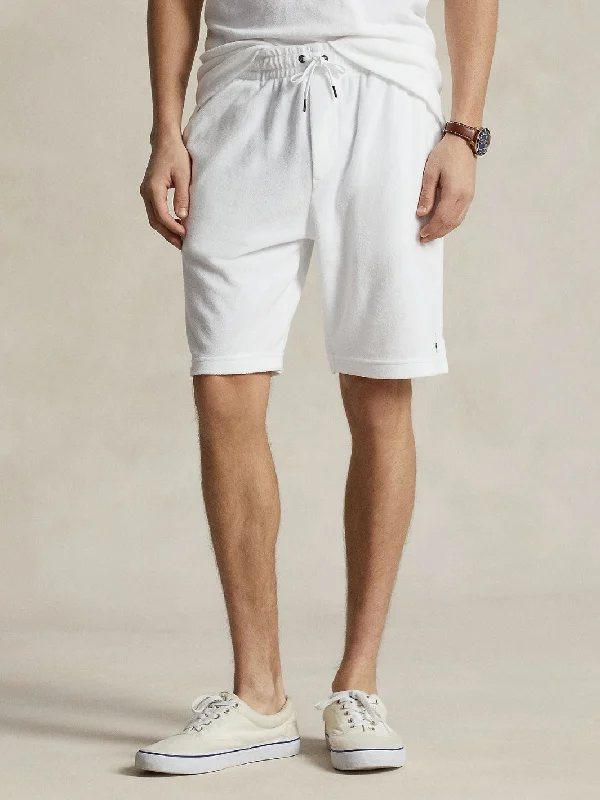 TERRY DRAWSTRING SHORTS Hvit