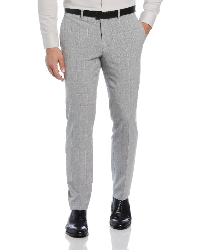 Slim Fit Windowpane Suit Pant