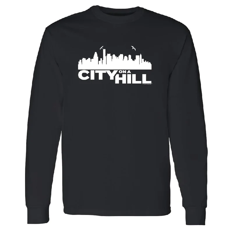 City on a Hill Skyline Adult Long Sleeve T-Shirt