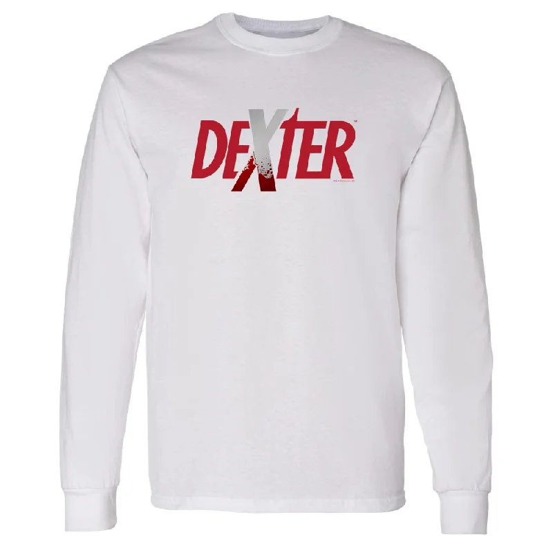 Dexter Spatter Logo Adult Long Sleeve T-Shirt