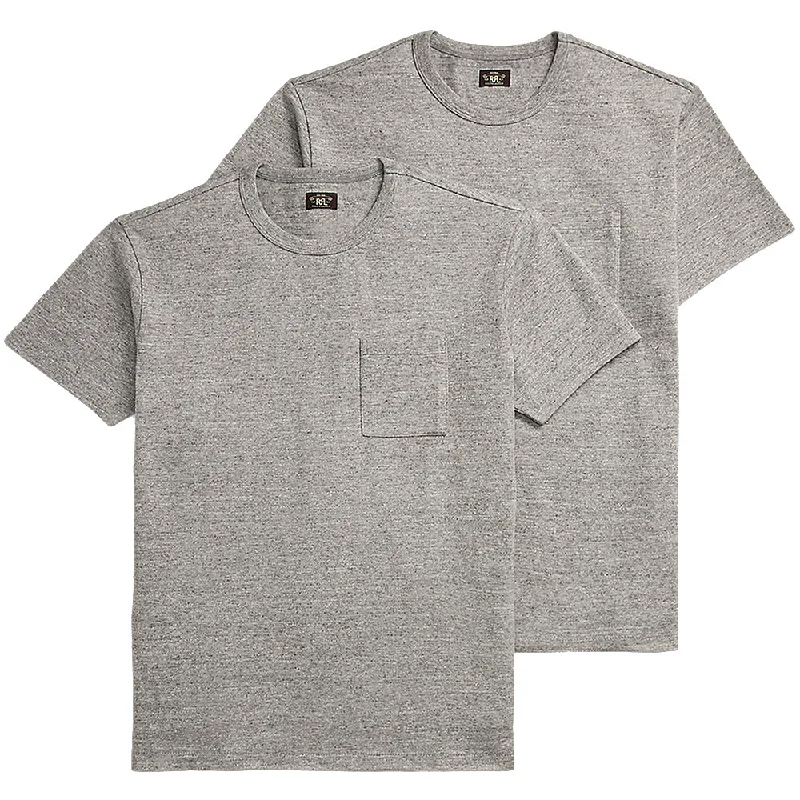 Double RL『GARMENT-DYED POCKET T-SHIRT 2PACK』(GRAY)