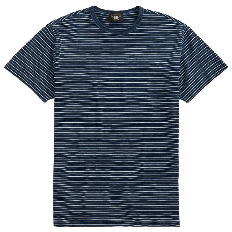 Double RL『STRIPED JERSEY CREWNECK T-SHIRT』(NAVY)