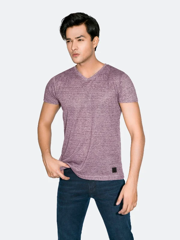 Maroon Light Weight V-Neck T-Shirt