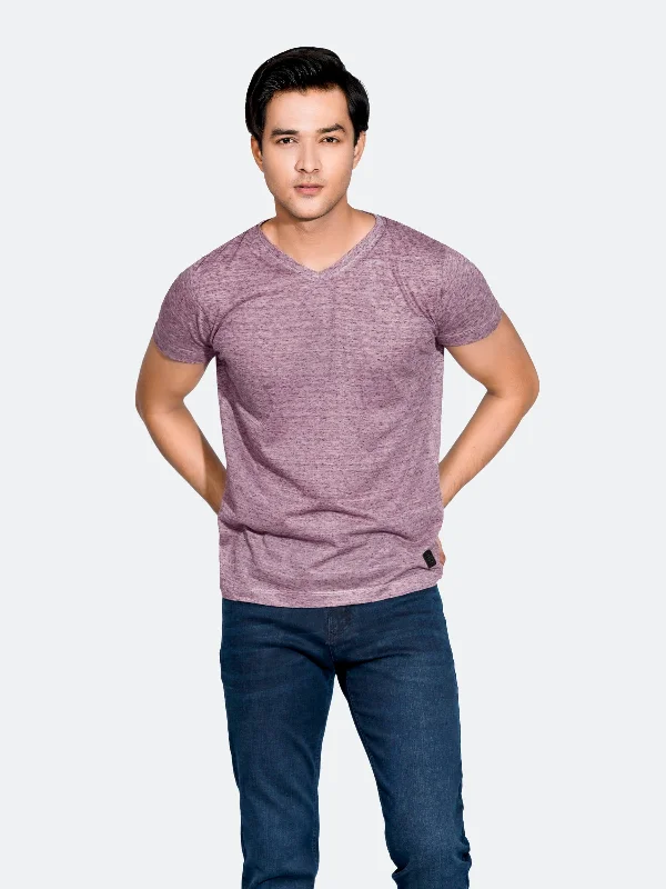 maroon-light-weight-v-neck-t-shirt