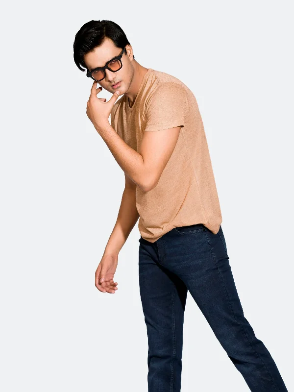 mustard-light-weight-v-neck-t-shirt