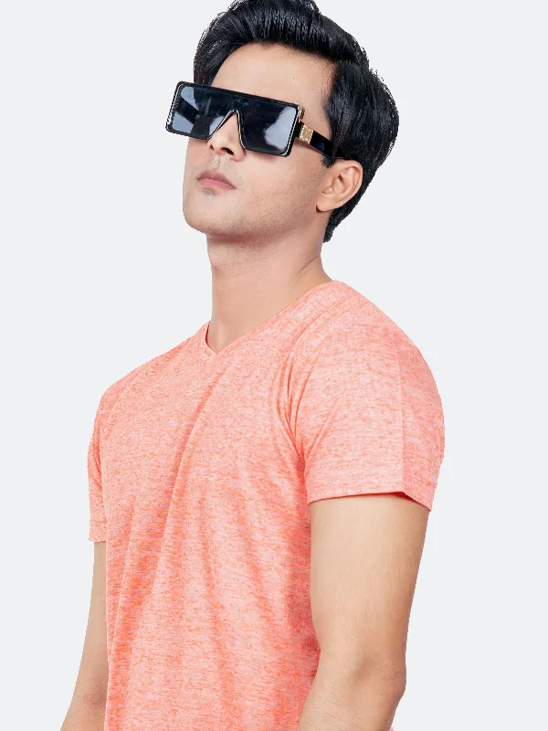 orange-light-weight-v-neck-t-shirt