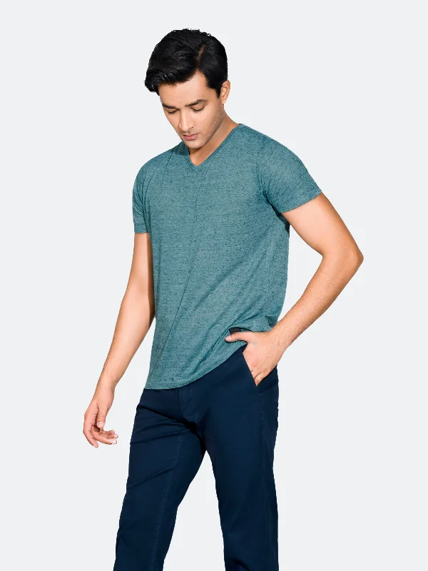 teal-blue-light-weight-v-neck-t-shirt