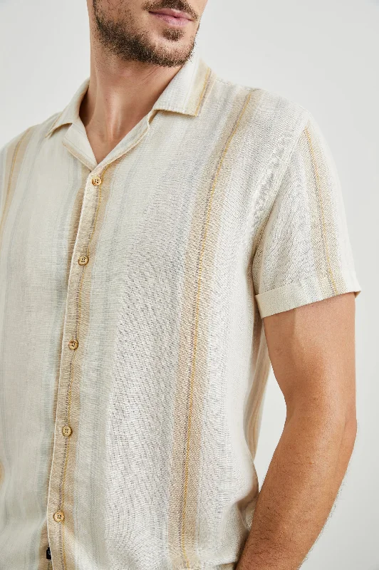 AMALFI SHIRT - FARRO DOVE STRIPE