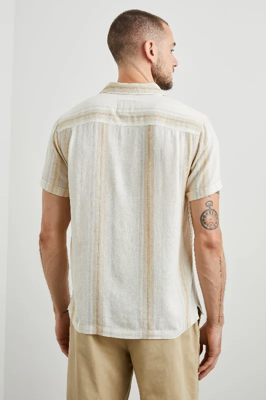 AMALFI SHIRT - FARRO DOVE STRIPE