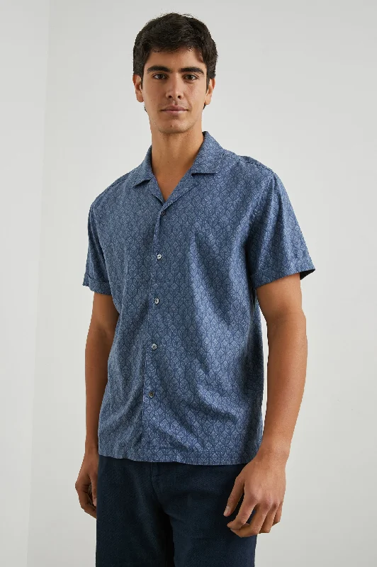 ATLAS SHIRT - DECO WAVE NAVY