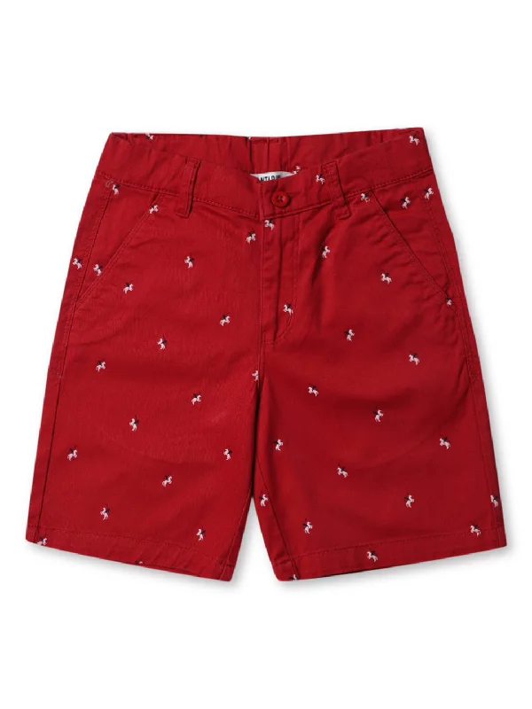 Cantabil Boy's Cotton Red Shorts