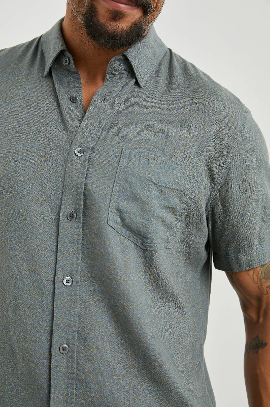 CARSON SHIRT - IVY CALICO CERULEAN