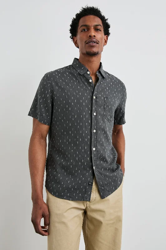 CARSON SHIRT - LOUIS LEAF BLACK