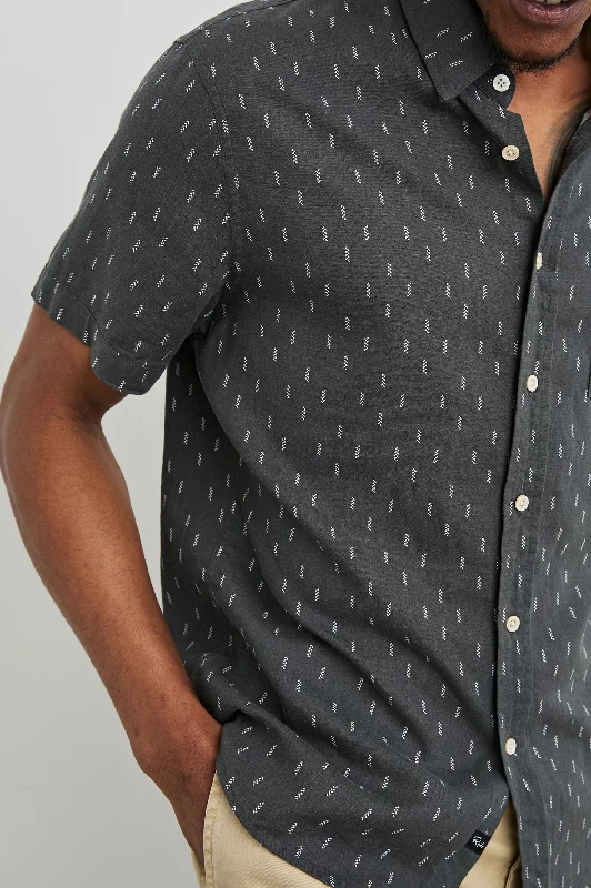 CARSON SHIRT - LOUIS LEAF BLACK