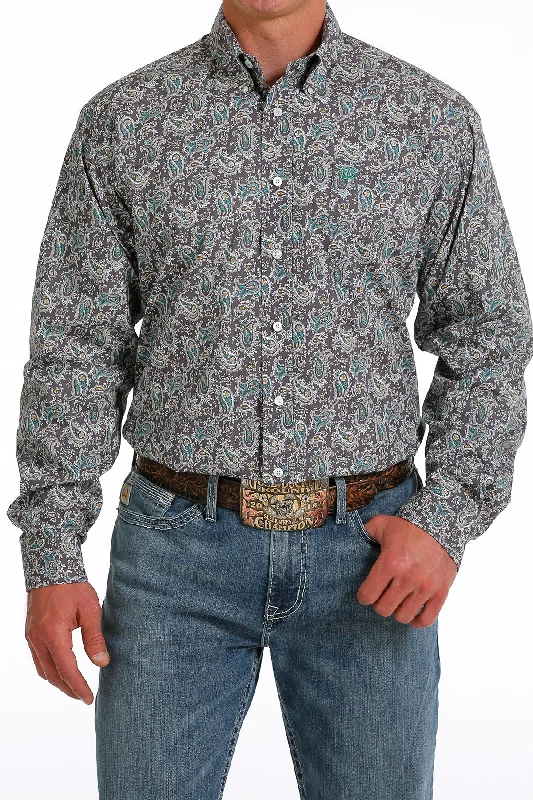 Cinch  Long Sleeve Paisley Print Shirt