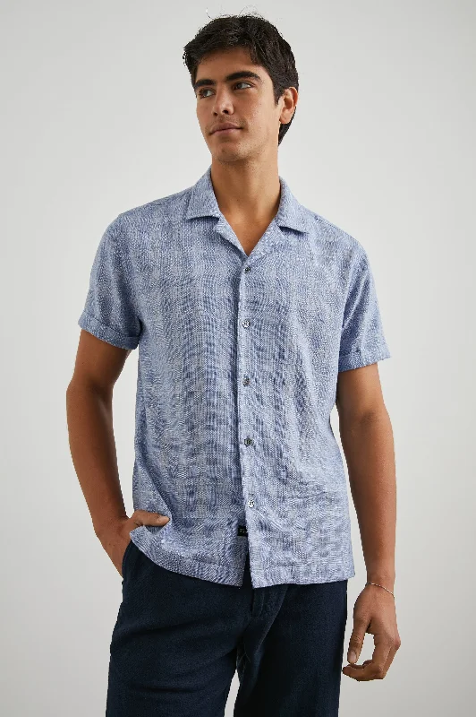 DRESDEN SHIRT - HOMESPUN BLUE GINGHAM