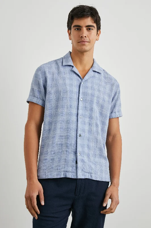 DRESDEN SHIRT - HOMESPUN BLUE GINGHAM