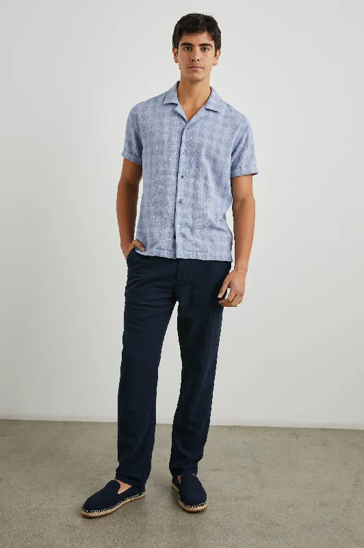 DRESDEN SHIRT - HOMESPUN BLUE GINGHAM