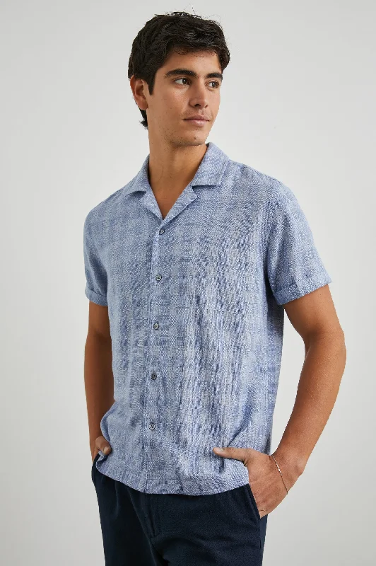 DRESDEN SHIRT - HOMESPUN BLUE GINGHAM