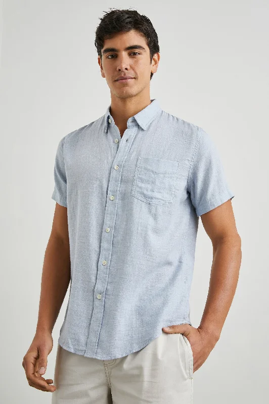 FAIRFAX SHIRT - BLUE MELANGE