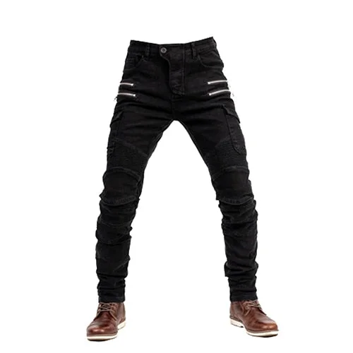 Model 2 Men's Armored Jeans Black