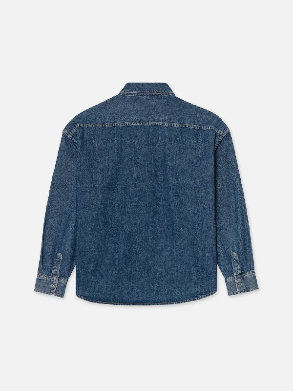 Relaxed Denim Shirt -- Dark Ocean