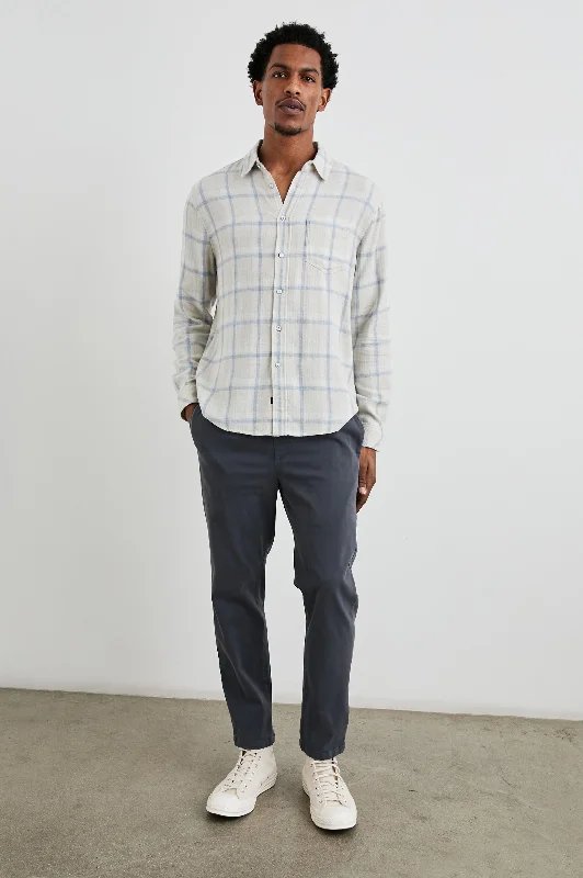 LENNOX SHIRT - PARCHMENT SKY MELANGE