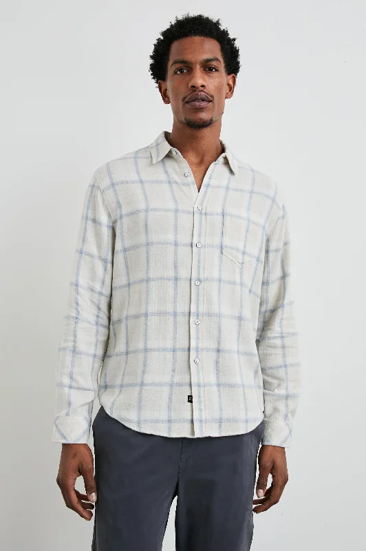 LENNOX SHIRT - PARCHMENT SKY MELANGE