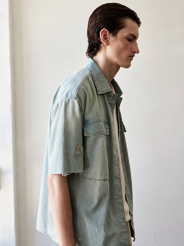 Short Sleeve Relaxed Denim Shirt -- Oahu