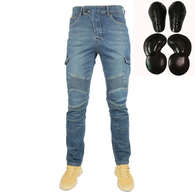 2019 Model Men's Armored Jeans Blue