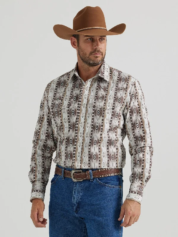 Wrangler Checotah Snap Brown Print