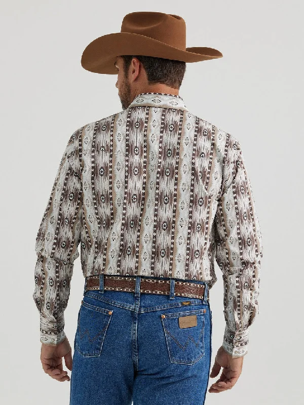 Wrangler Checotah Snap Brown Print